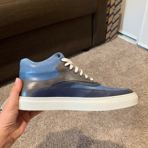 Ace Marks - The Maximo Sneaker - high top sneaker in dk blue and cobalt. - Picture 5 of 8